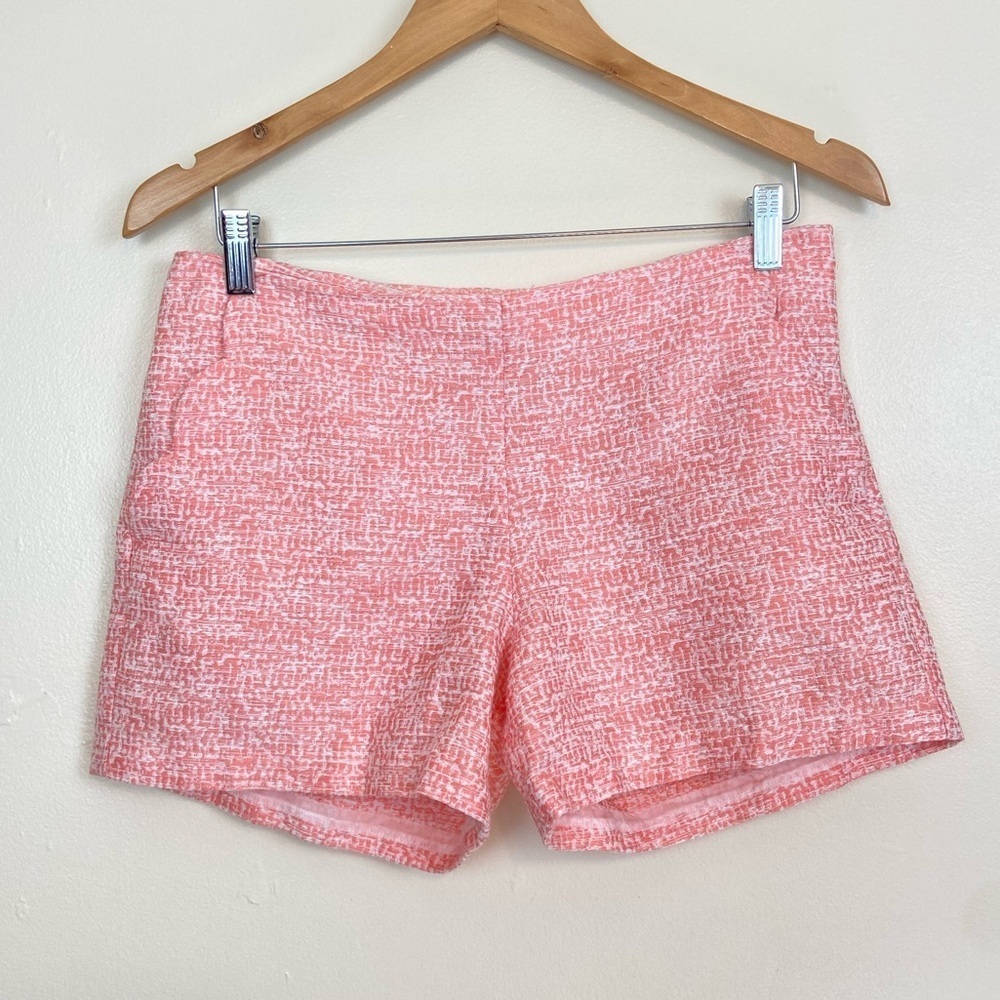 Southern Tide Women’s Tweed Texture Shorts Pink White | Size 4